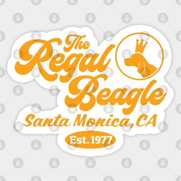 The Regal Beagle Sticker by dreambeast.co